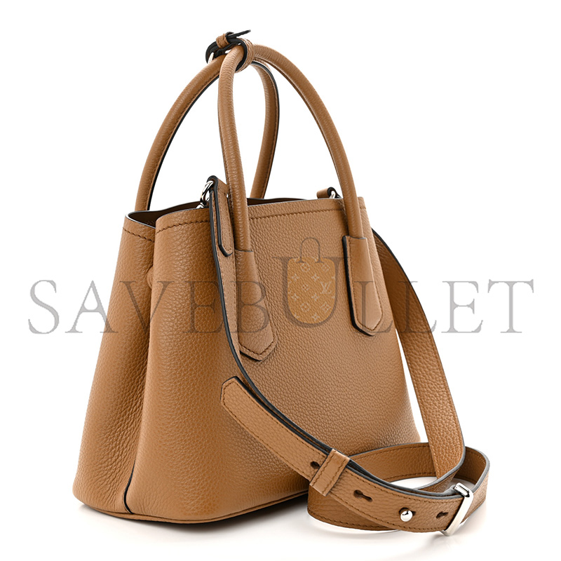 PRADA VITELLO DAINO SOFT MINI DOUBLE BAG CARAMEL 1BG443 (25*18.5*12.5cm) 